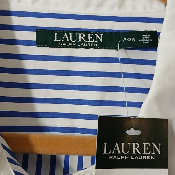 Lauren Ralph Lauren Striped Button Down Shirt NWT - Picture 5 of 9